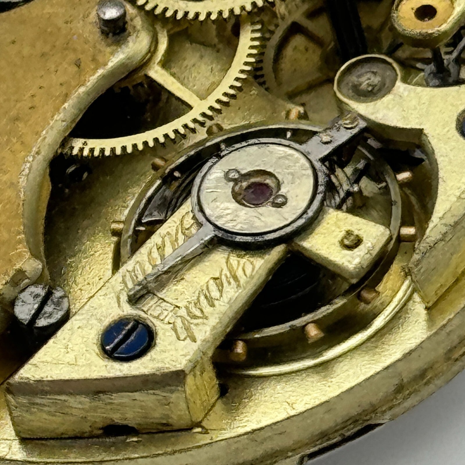 38.6mm Antique Open Face Longines ? Anglo Swiss Pocket Watch Movement PARTS