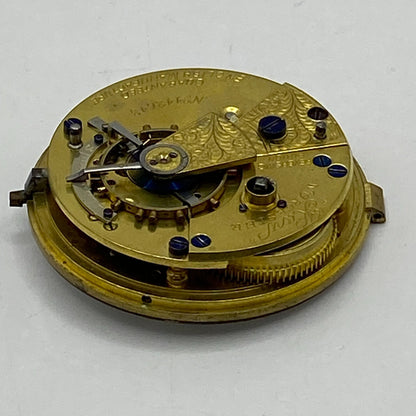 44.6mm Antique Kay Worcester Reversing Pinion Pocket Watch Movement PARTS