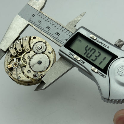 43mm Buren 7 Jewels Sub Seconds Swiss Vintage Hunter Pocket Watch Movement PARTS