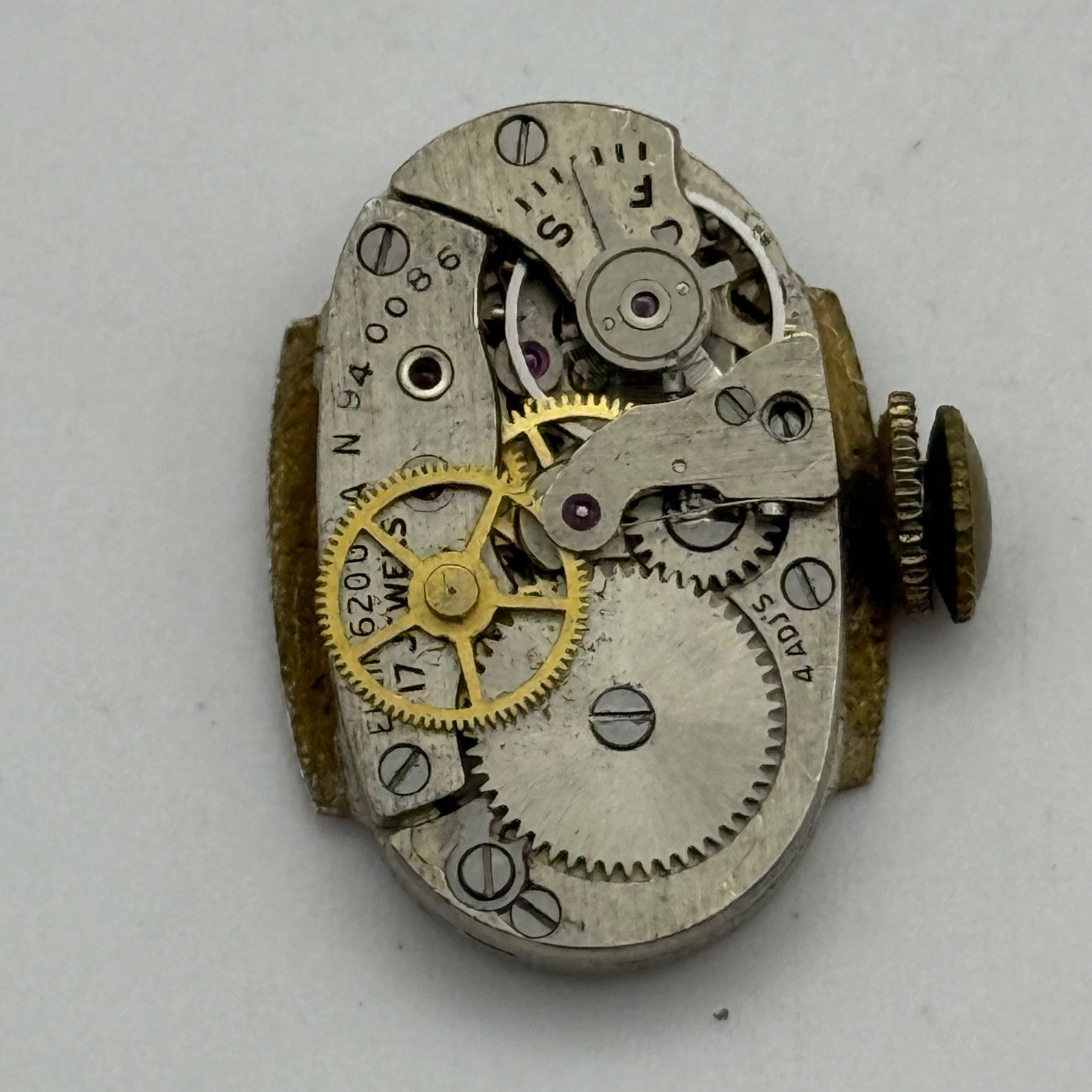 Elgin Grade 620 Watch Movement De Luxe Sweep Seconds 1951 21/0s American Parts