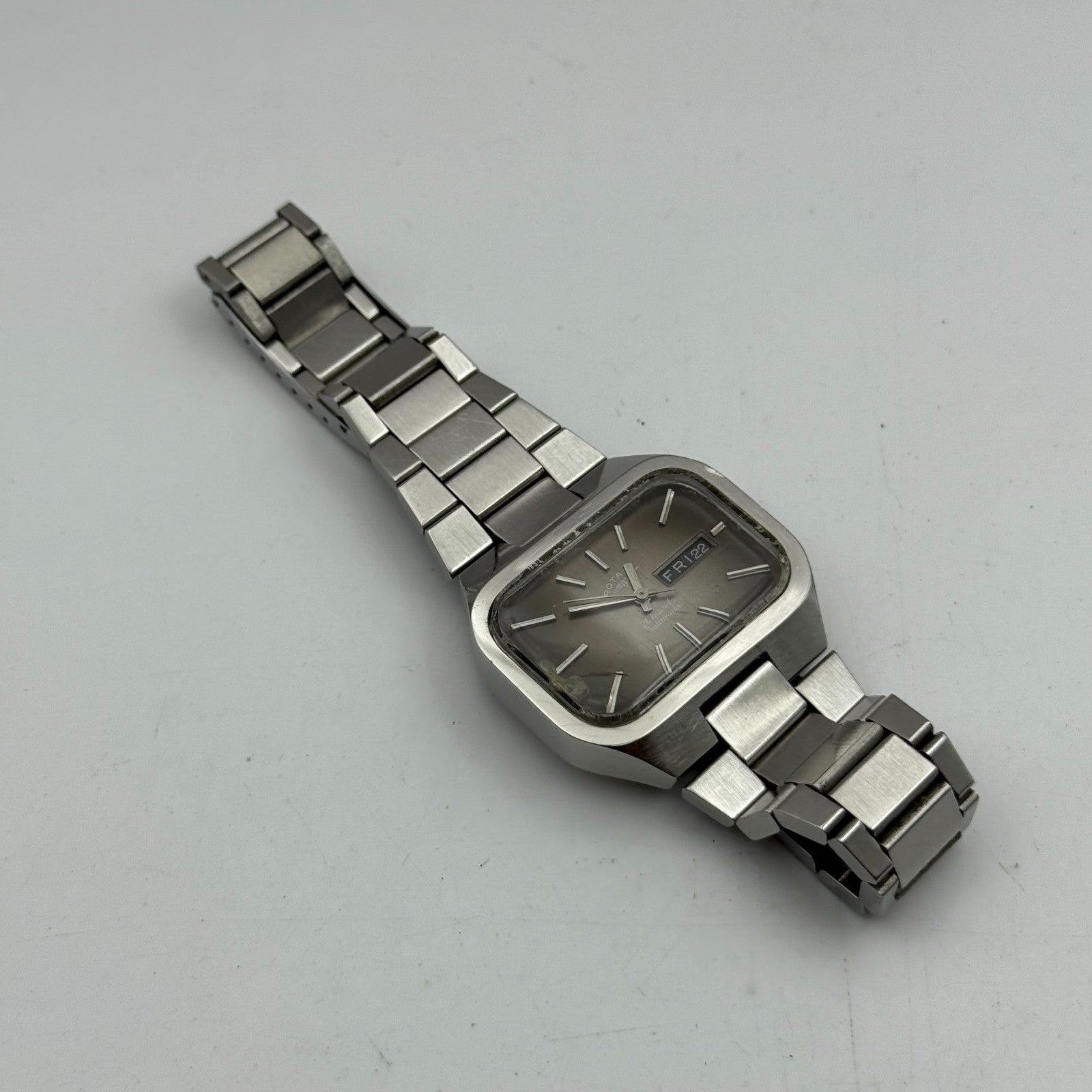 38mm Men’s Rare Vintage Rotary TV Case Automatic Swiss Date Watch PARTS REPAIR