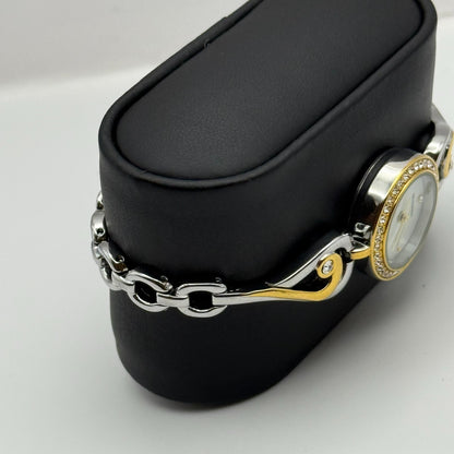 22mm Working Ladies Sekonda Two Tone Jewelled Quartz Japan Watch 6.75 Inches