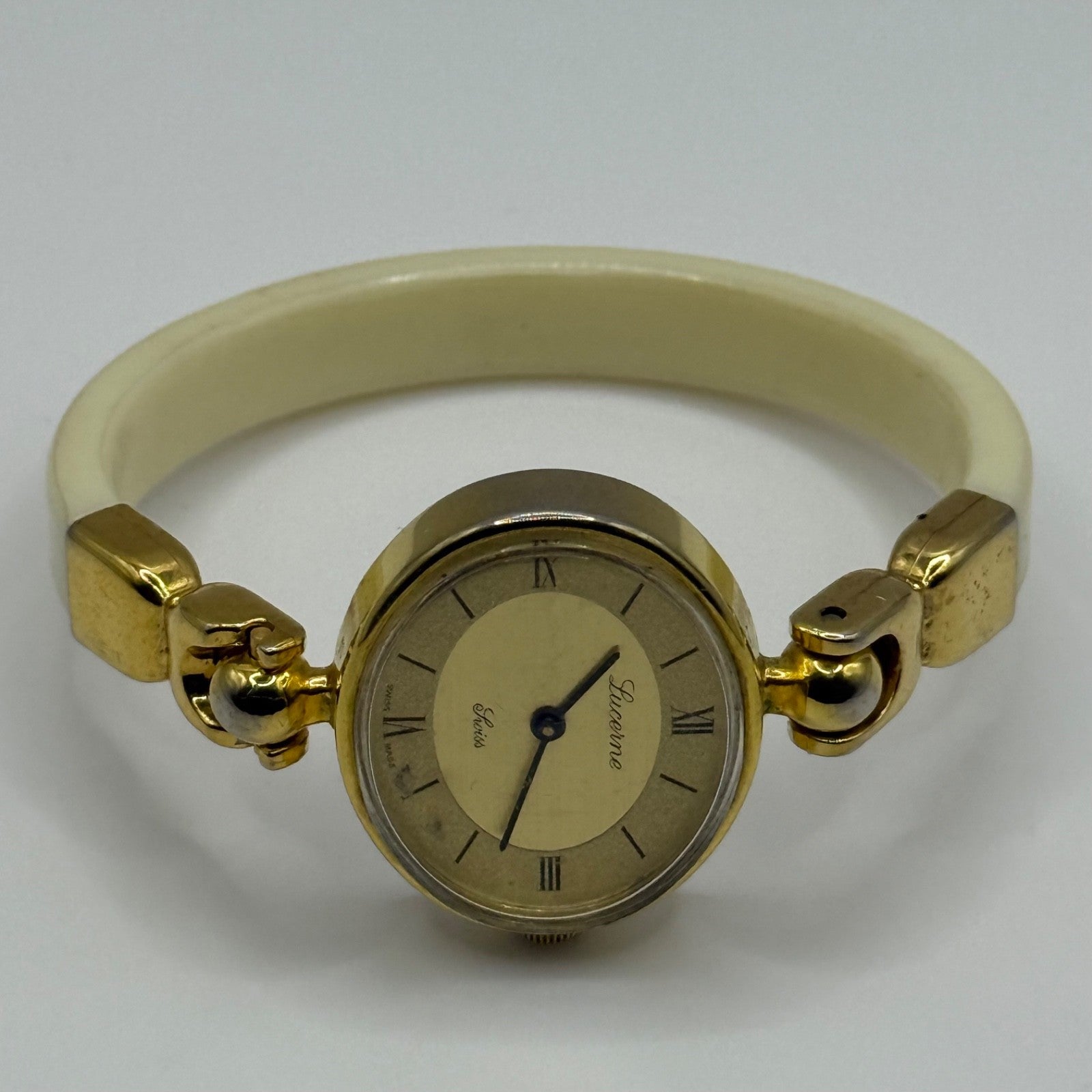 31mm Vintage Lucerne Swiss Gold Plated Manual Wind Bangle Watch PARTS / REPAIR