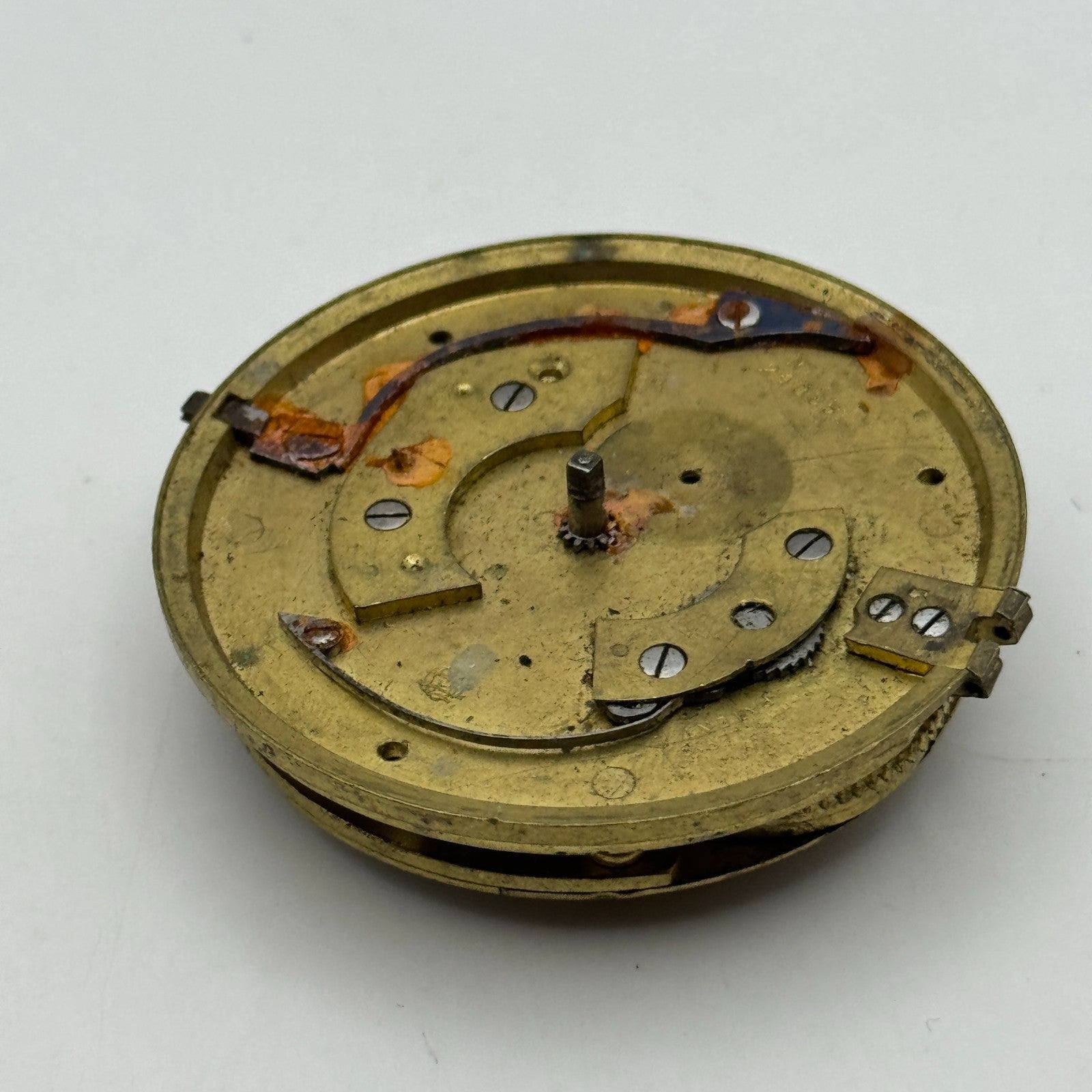 Fusee Pocket Watch Movement Antique English Key Wound Parts Repair Spares 45.9mm