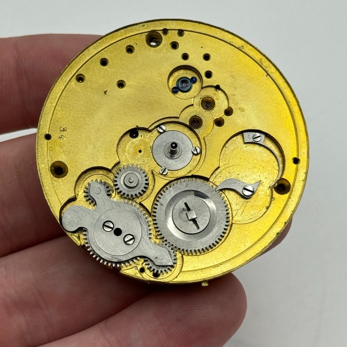 47.3mm Antique E Wineberg Walsall Pocket Watch Movement PARTS REPAIR SPARES