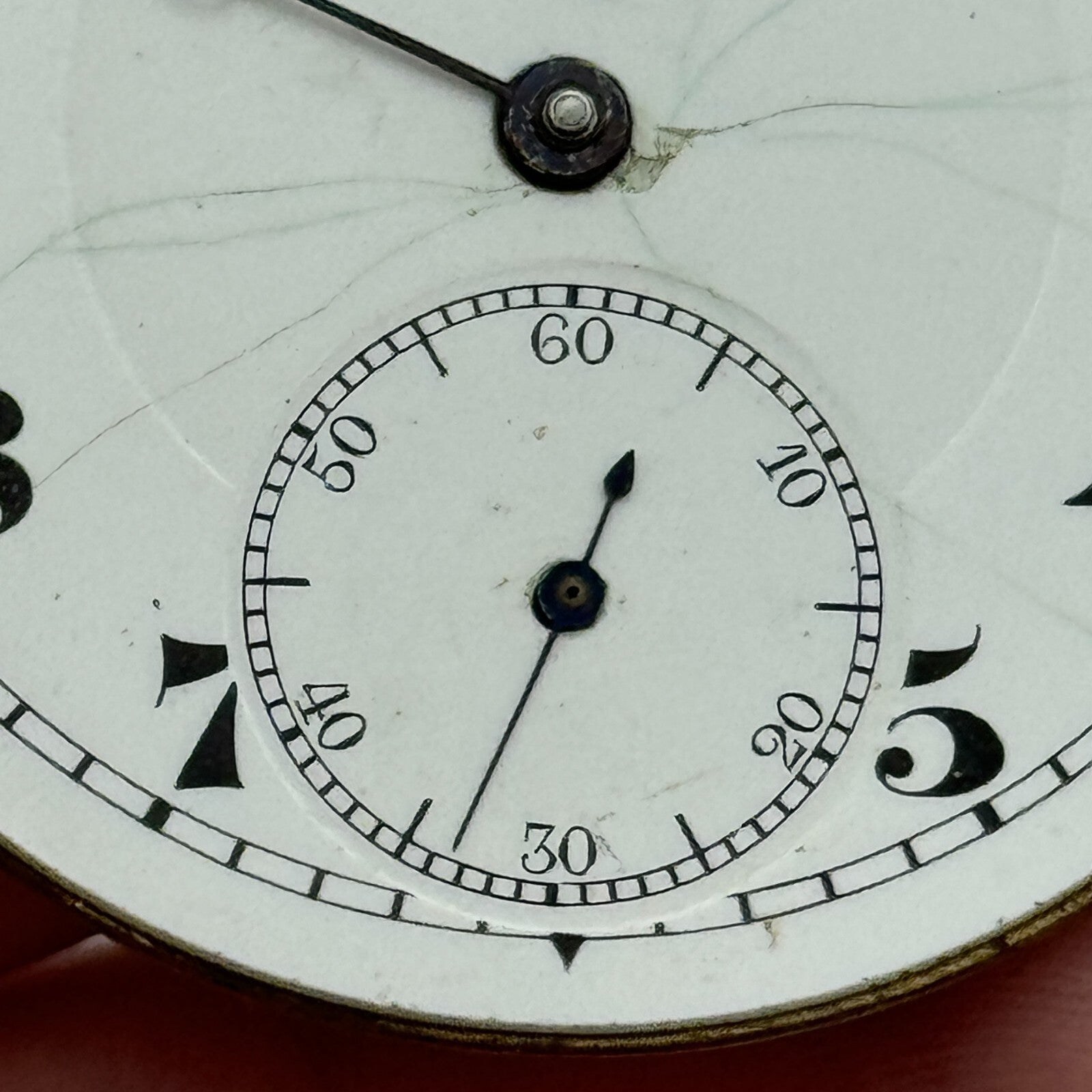 42.9mm Open Face Balance Intact Swiss 15 Jewels Pocket Watch Movement PARTS