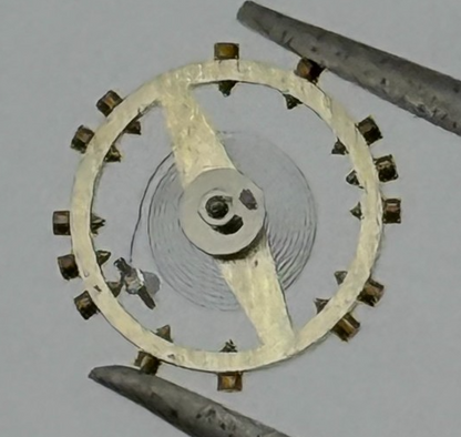 FHF 159 Balance Wheel Complete And Spring 3-10''' 190 M Watch Movement Parts NOS