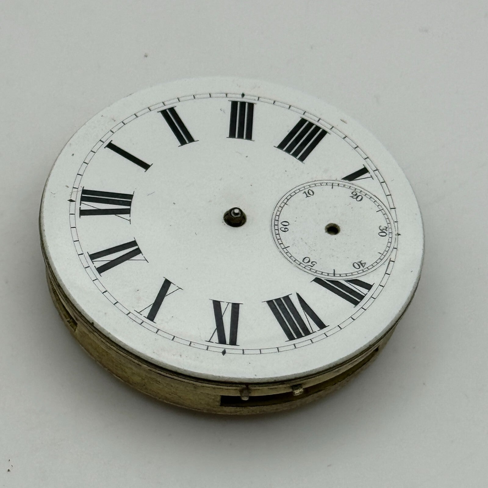 40.7mm Antique Unidentified Interesting Key Wound Pocket Watch Movement PARTS