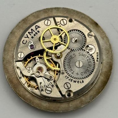 Cyma R.459 Cymaflex Watch Movement Manual Wind Vintage Swiss Parts Repair 23.5mm