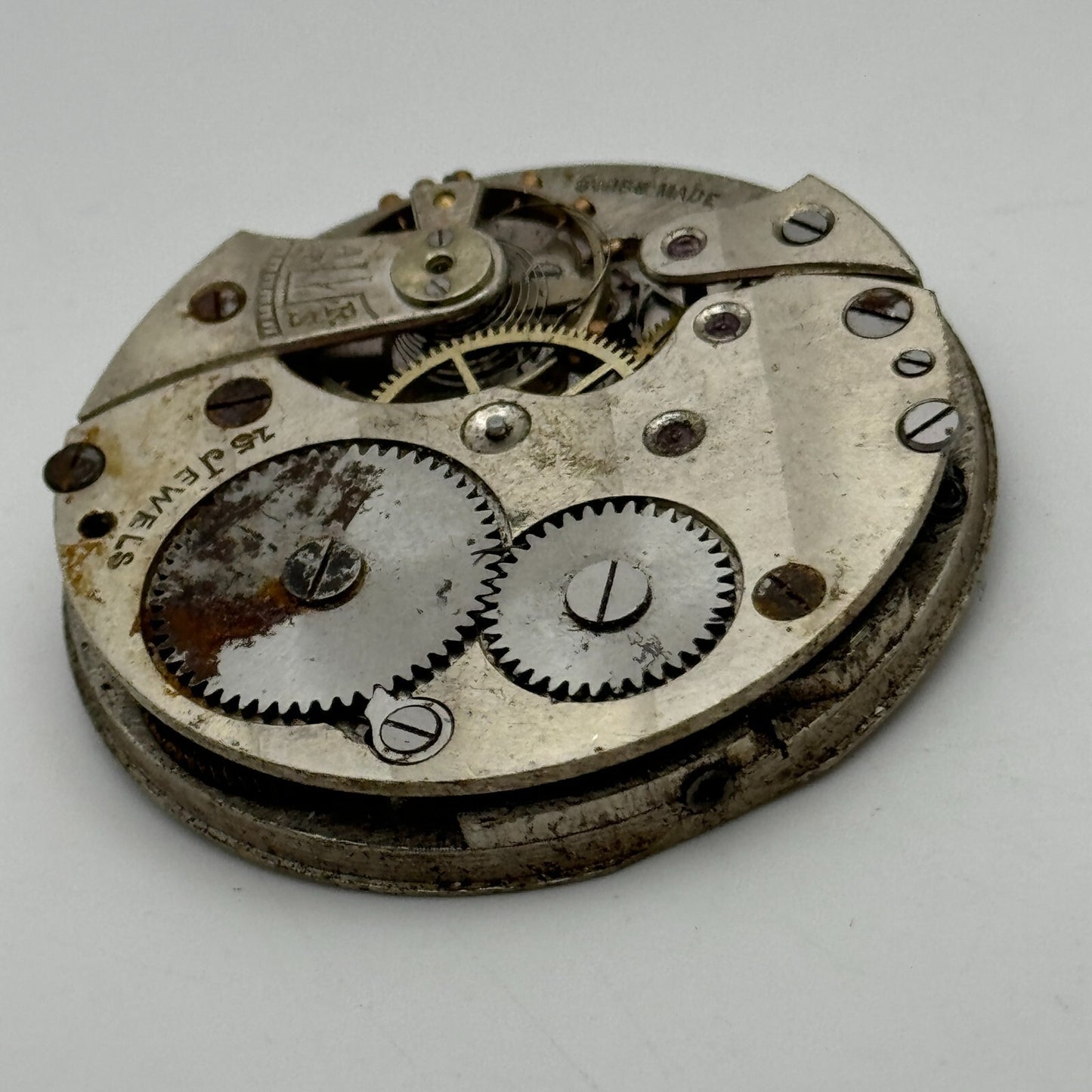 43mm Unidentified 15 Jewels Swiss Vintage Pocket Watch Movement PARTS SPARES