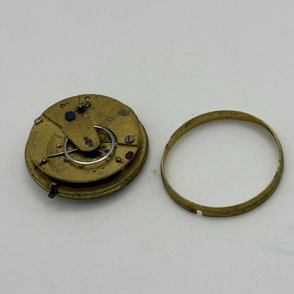 35.8mm Antique Key Wound Pocket Watch Movement PARTS REPAIR SPARES