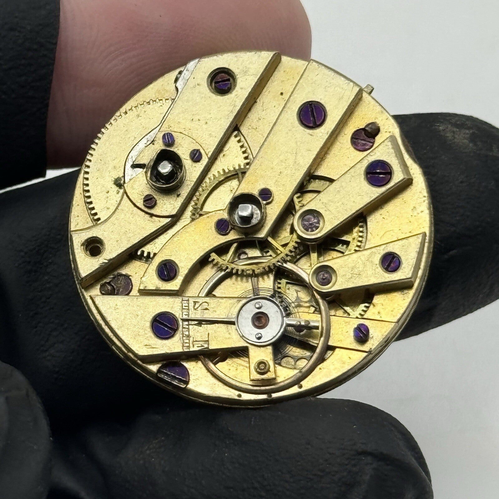 29.1mm High Quality White Porcelain Dial Cylinder Watch Movement FOR PARTS