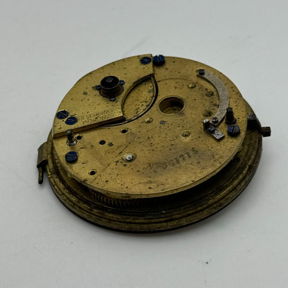 44.7mm Antique J G Graves English Express Lever Pocket Watch Movement PARTS