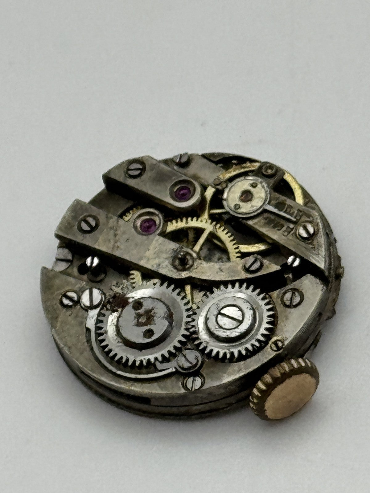 20.5mm Vintage Interesting unidentified Manual Wind Swiss Watch Movement REPAIR