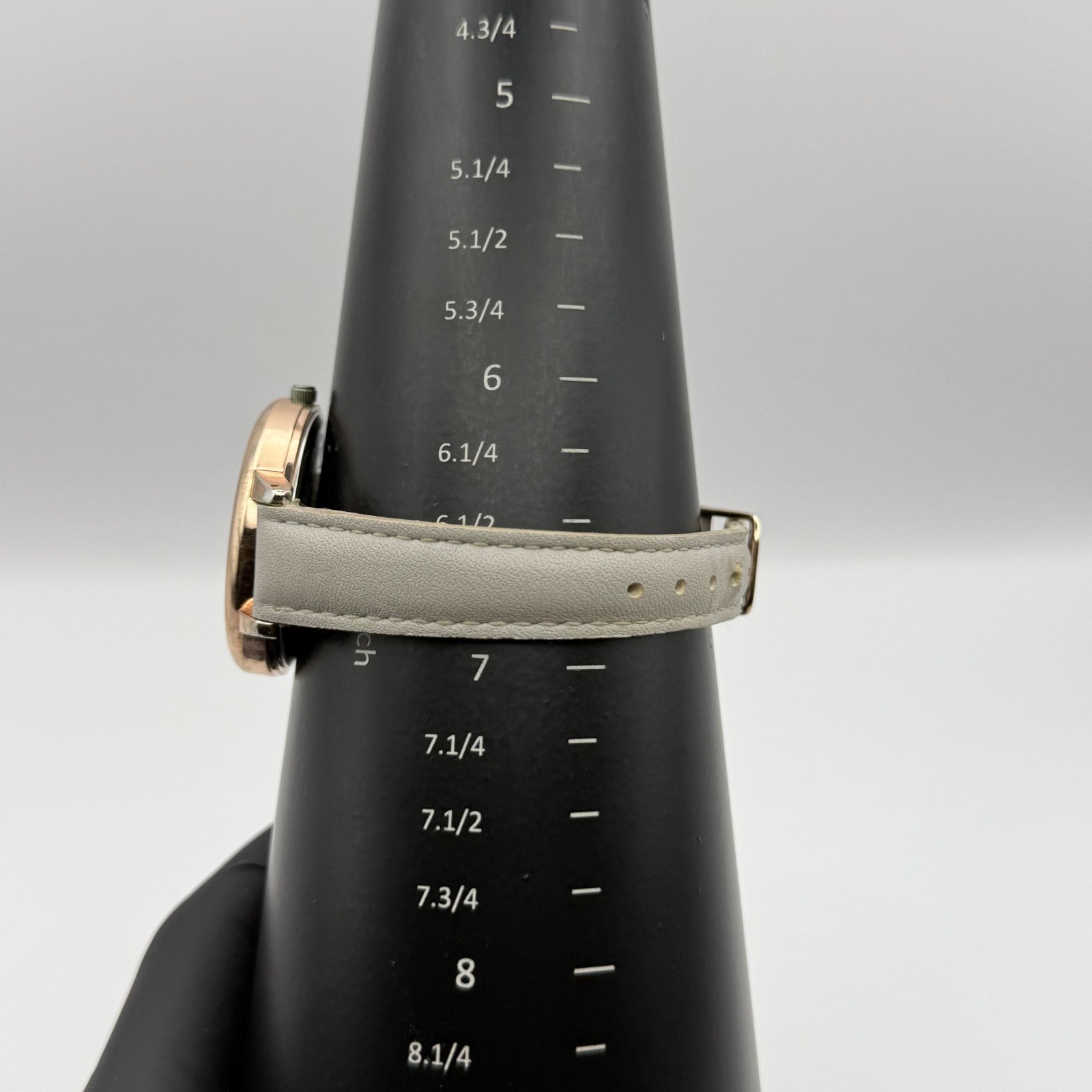 Mantaray Ladies Quartz Watch Floral Design Dial Grey Strap Japan Working 38mm