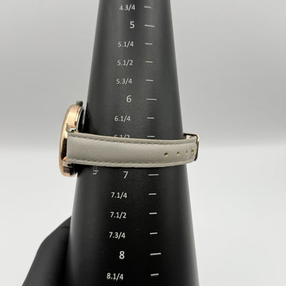 Mantaray Ladies Quartz Watch Floral Design Dial Grey Strap Japan Working 38mm