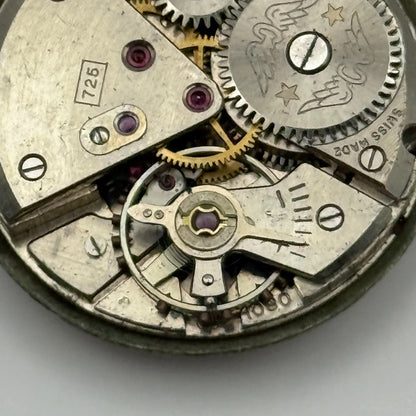 ETA 1080 Watch Movement Rotary 725 Manual Wind Vintage Swiss Parts Repair 23.6mm