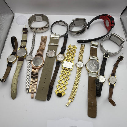 Bundle Of 16 Quartz Watches Job Lot Modern / Vintage Untested Parts / Repair