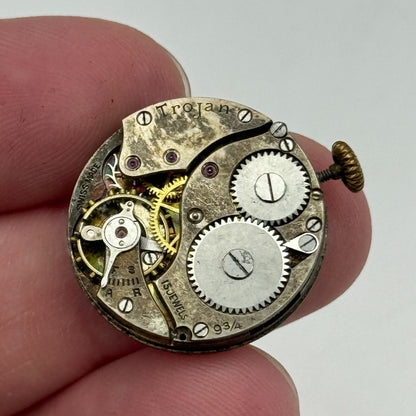 22mm Trojan 9 3/4 Swiss 15 Jewels Trench Watch Movement Manual Wind PARTS SPARES