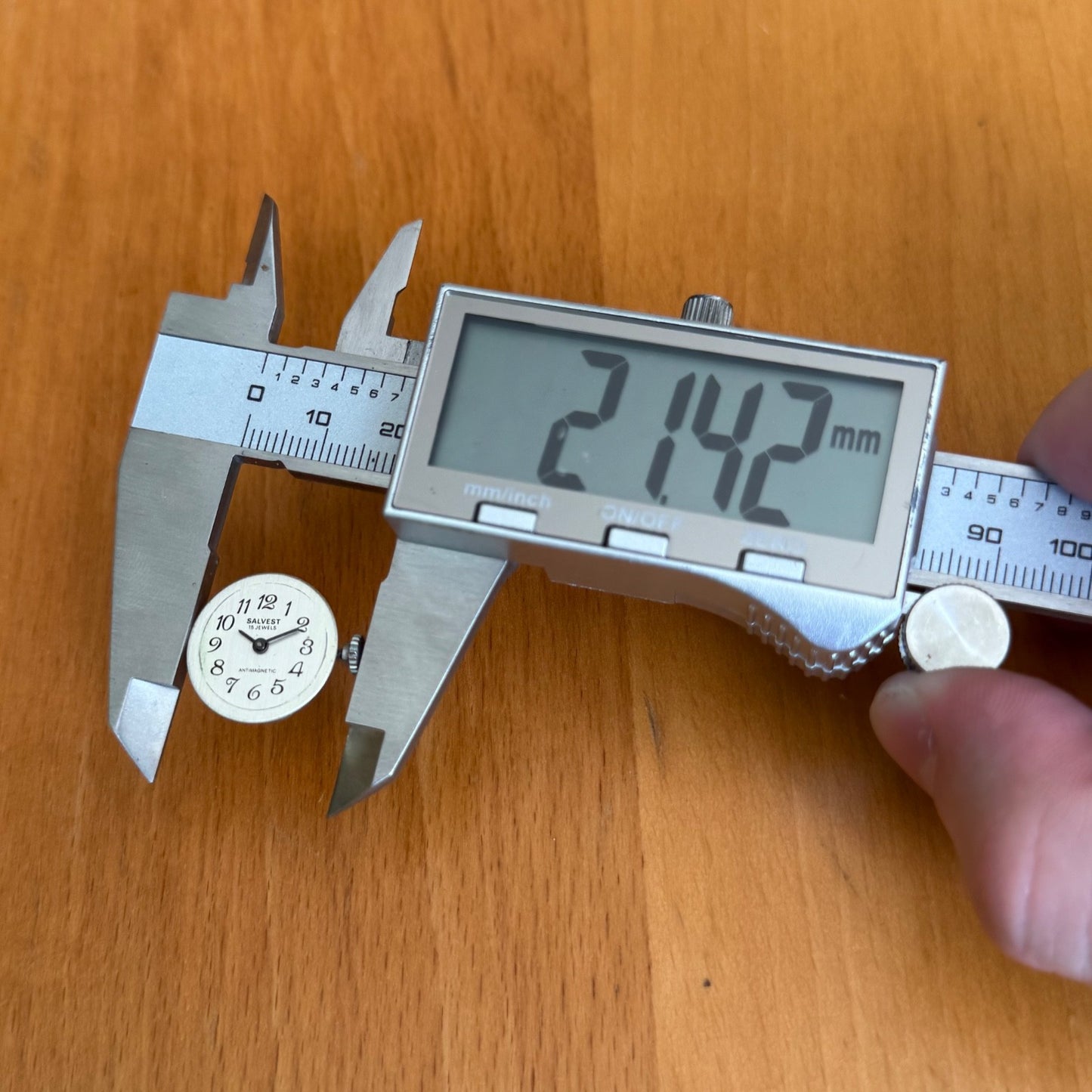 20mm Vintage Salvest 15J Cattin C64 .C Art Deco Case Manual Wind Watch PARTS