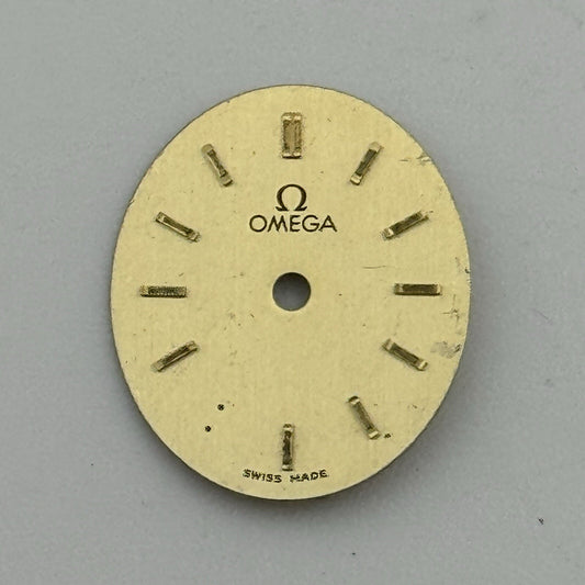 14.6mm Vintage Oval Omega Red Font Ladies Wristwatch Dial Spares Parts Swiss