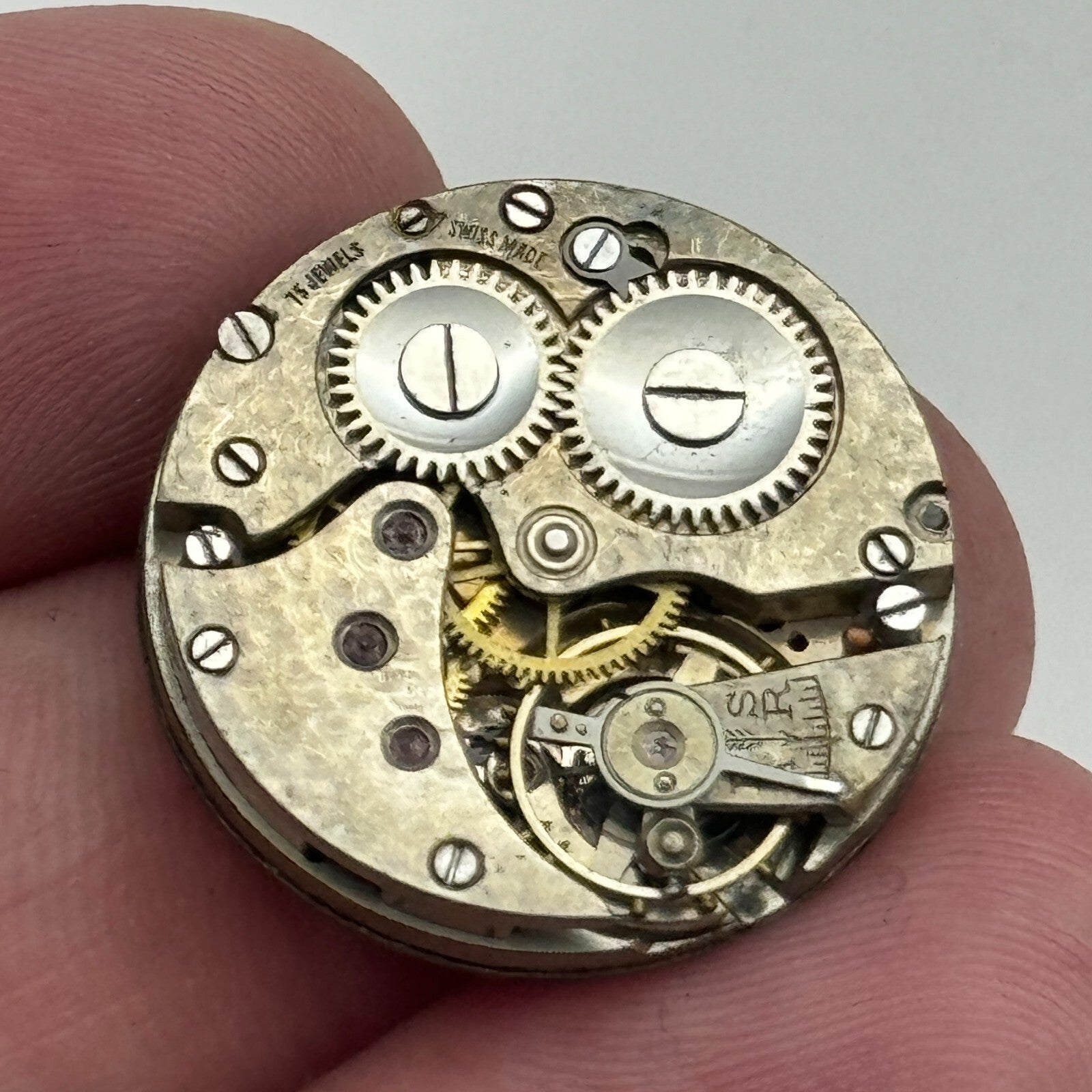 23.6mm 15 Jewels Swiss Porcelain Dial Trench Watch Movement Manual Wind PARTS