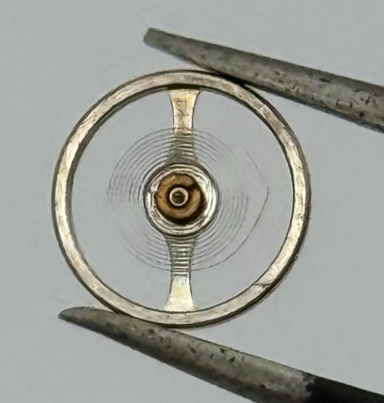 Oris 410 Balance Wheel Complete And Spring  5¼’’’ 330 M Watch Movement Parts NOS