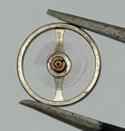 Oris 410 Balance Wheel Complete And Spring  5¼’’’ 330 M Watch Movement Parts NOS