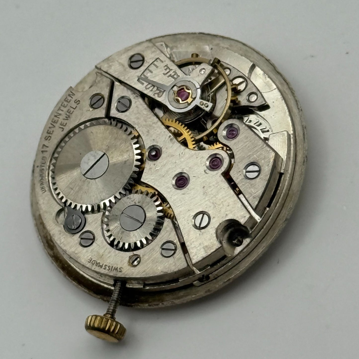 OM 116 Watch Movement Jesby Running Manual Wind Vintage Parts 25.8mm