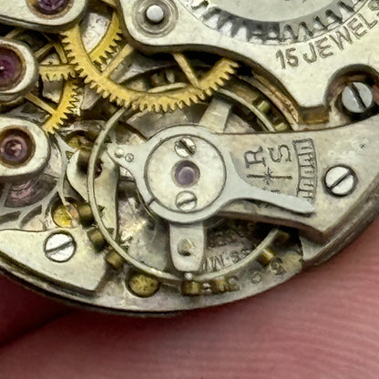 23.6mm Buren 15 Jewels Manual Wind Watch Movement Swiss Vintage PARTS SPARES