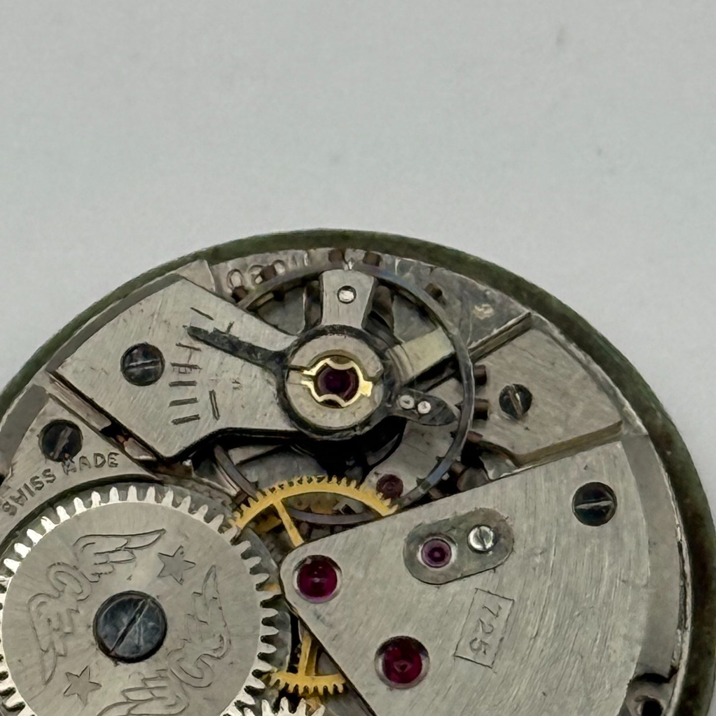 ETA 1080 Watch Movement Rotary 725 Manual Wind Vintage Swiss Parts Repair 23.6mm
