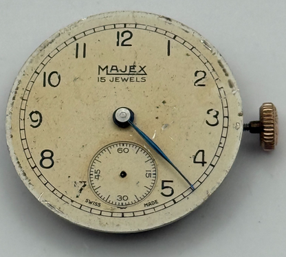 Majex Pierce 103 Watch Movement Running Manual Wind Vintage Parts Repair 23.6mm