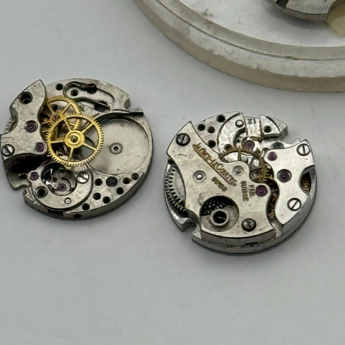 Jaeger Le Coultre 12 Watch Movement x 2 & Spares Vintage Swiss Parts 14.9mm