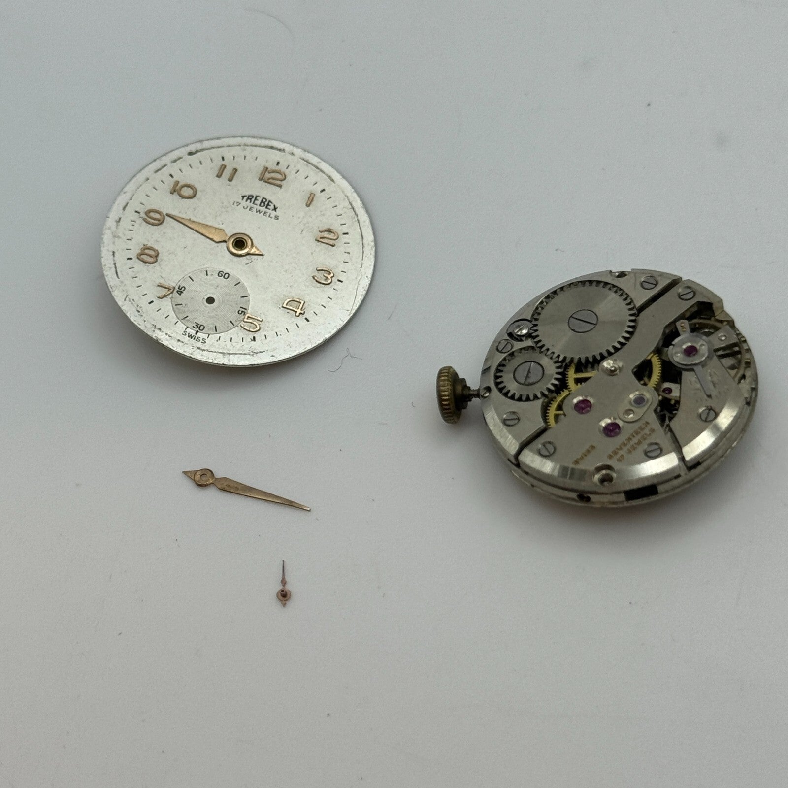 23.7mm Enicar A-R 412 Swiss Balance Ok Manual Wind Watch Movement Vintage PARTS