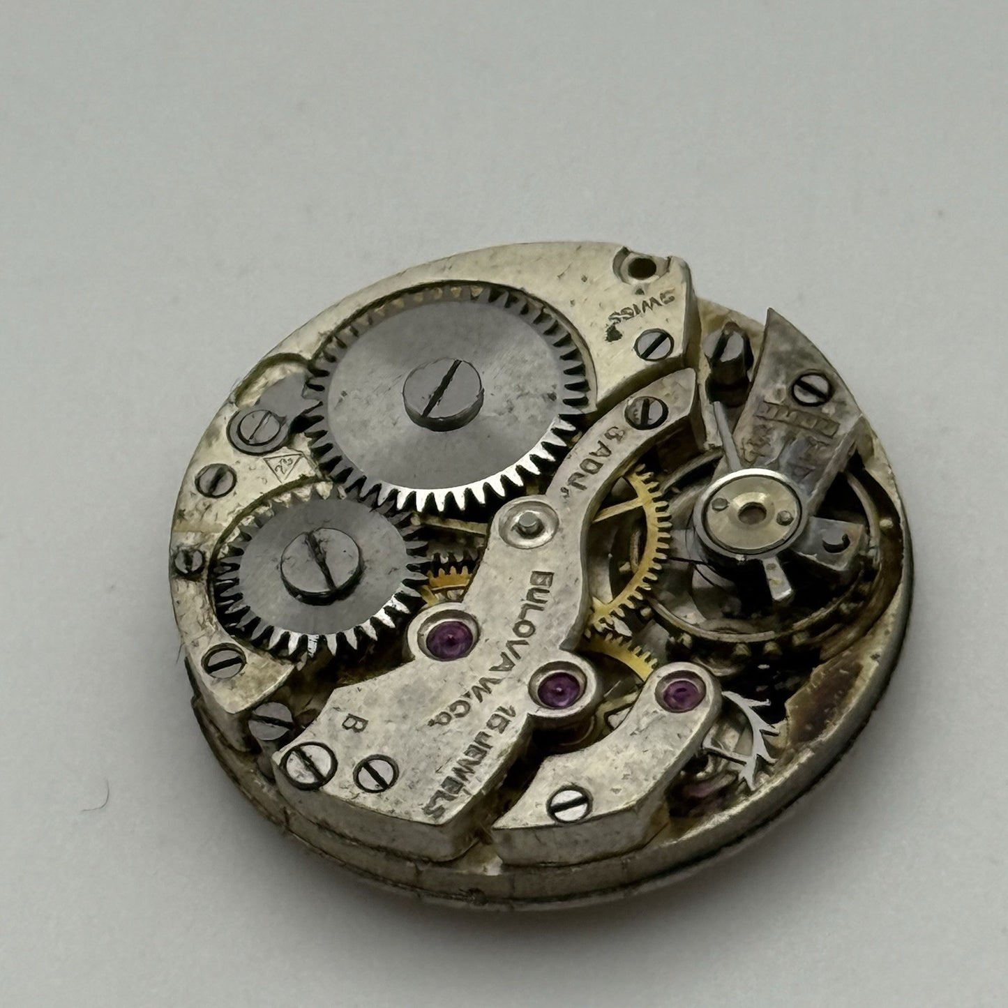 23.7mm Rare Vintage Bulova 23 Manual Wind Swiss Watch Movement PARTS REPAIR