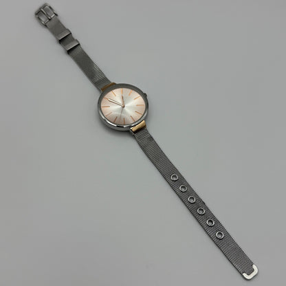 Working  Ladies Accessories Silver Tone Adjustable Mesh Strap 34mm Quartz Watch