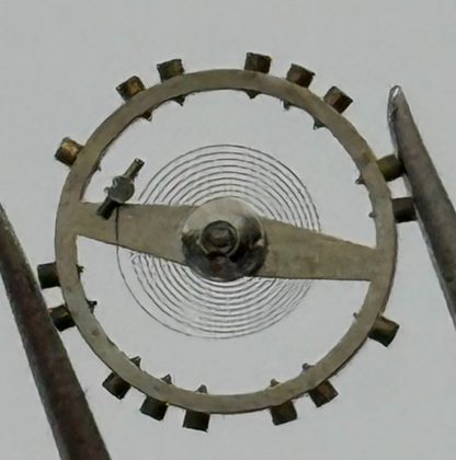 AS 970 Balance Wheel Complete And Spring 28 M Watch Movement Parts NOS