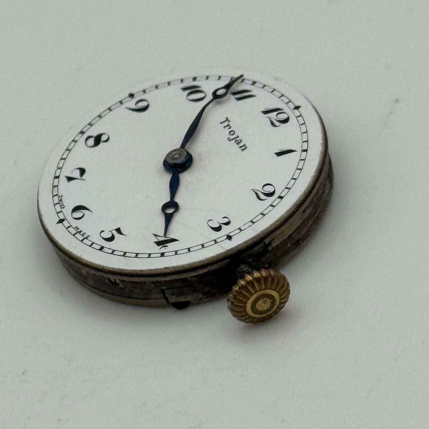 22mm Trojan 9 3/4 Swiss 15 Jewels Trench Watch Movement Manual Wind PARTS SPARES