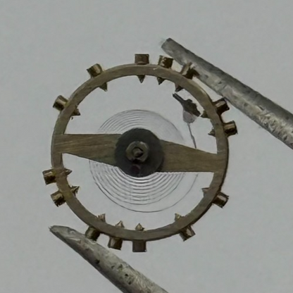 FHF 159 Balance Wheel Complete And Spring 3-10''' 190 M Watch Movement Parts 