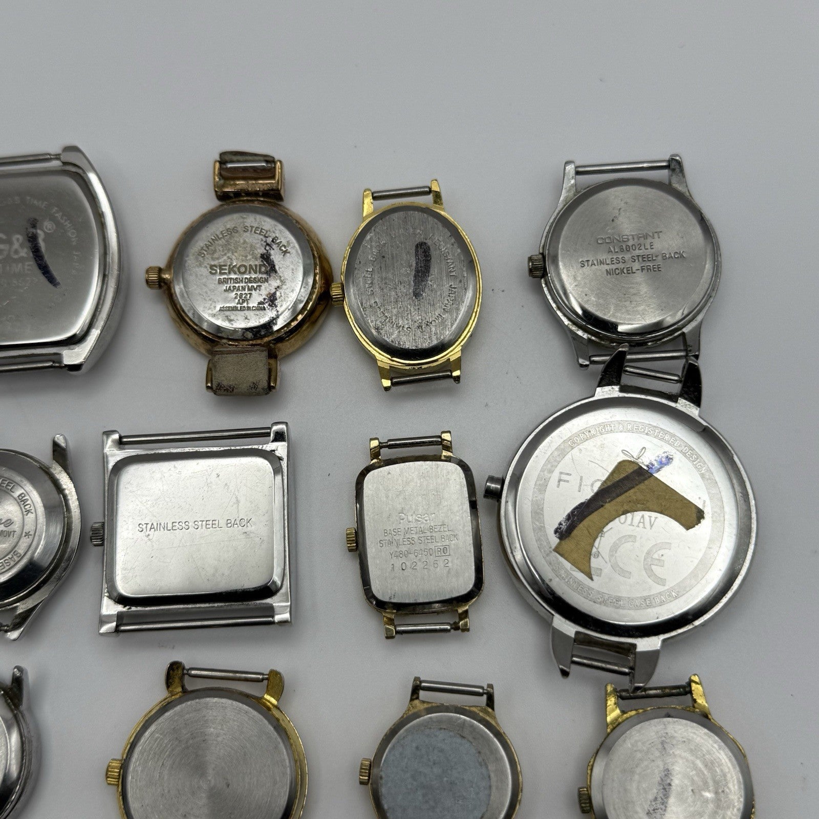 Bundle Of 16 Quartz Watches Modern / Vintage Untested Parts / Repair / Crafts