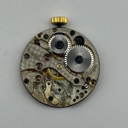 Maru 15 Jewels Watch Movement Manual Wind Vintage Incomplete Parts Repair 23.6mm