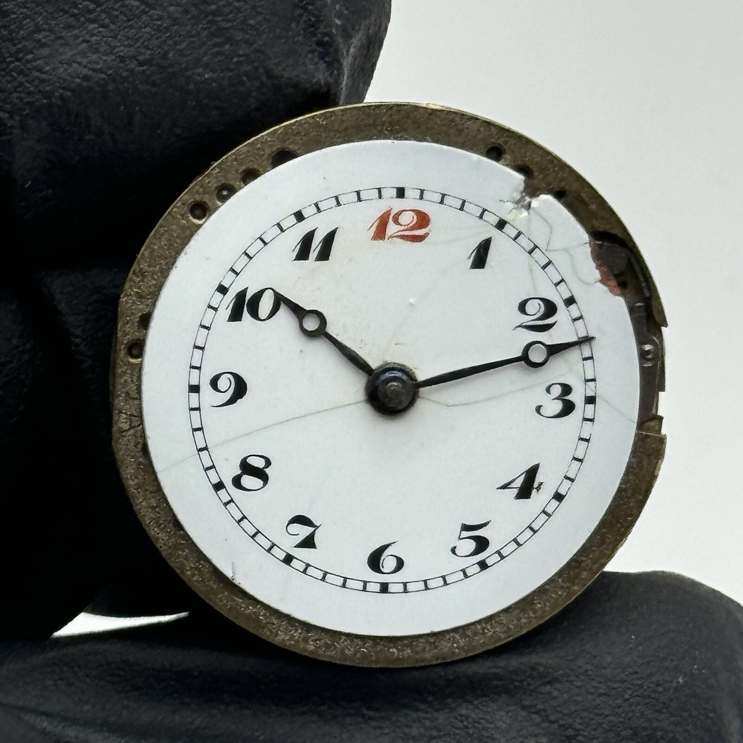 23.5mm Stauffer S S & Co Military Dial Movement Hands Swiss Parts Repair