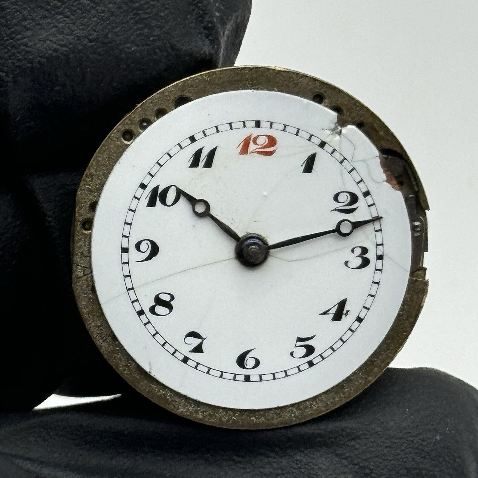 23.5mm Stauffer S S & Co Military Dial Movement Hands Swiss Parts Repair