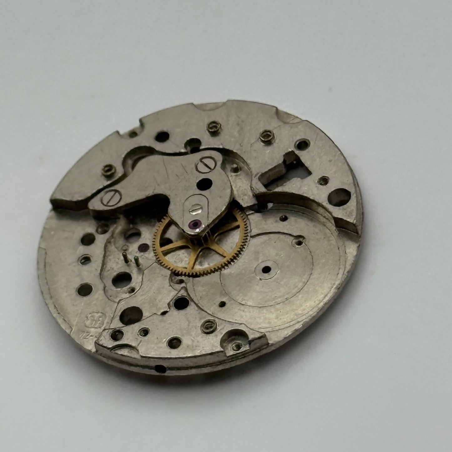 FHF 72-4 Watch Movement Manual Wind Vintage Swiss Incomplete Parts Repair 25.9mm