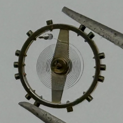FHF 34 Balance Wheel Complete And Spring 7 3/4''' 1047 M Watch Movement Parts 