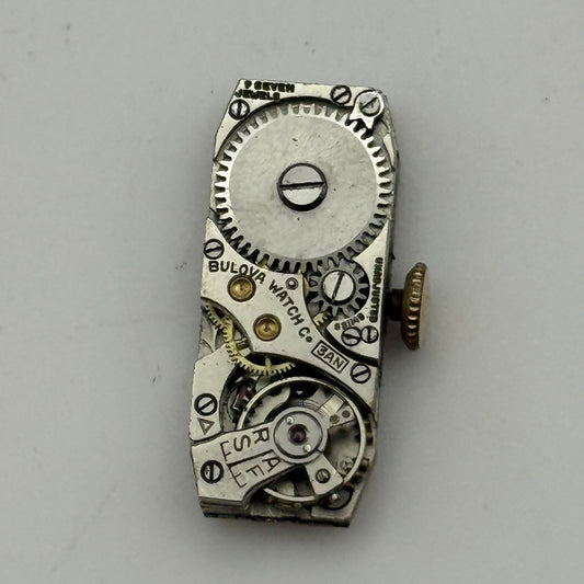 9mm Vintage Ladies Bulova 3AN Manual Wind Swiss Watch Movement PARTS REPAIR