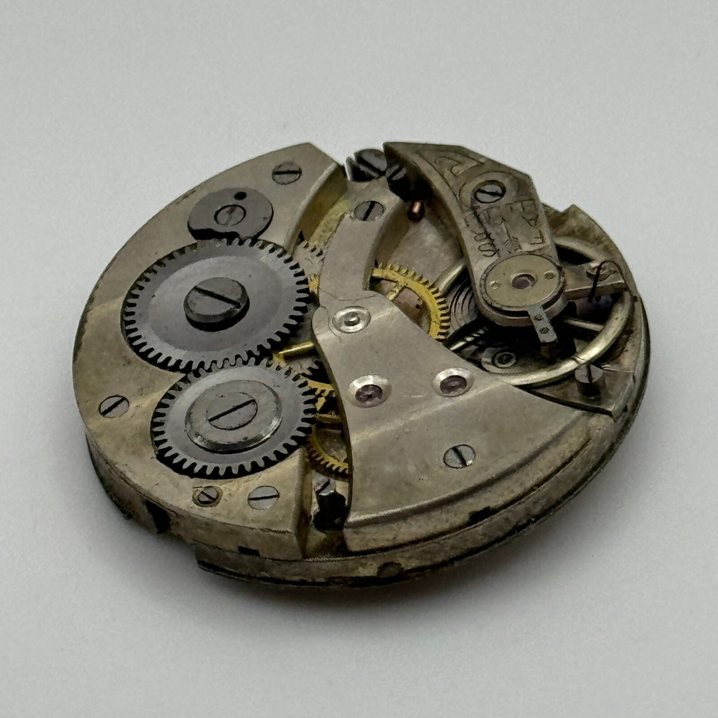 28mm Men's Unidentified Leaf Mark Manual Wind Watch Movement Swiss Vintage PARTS