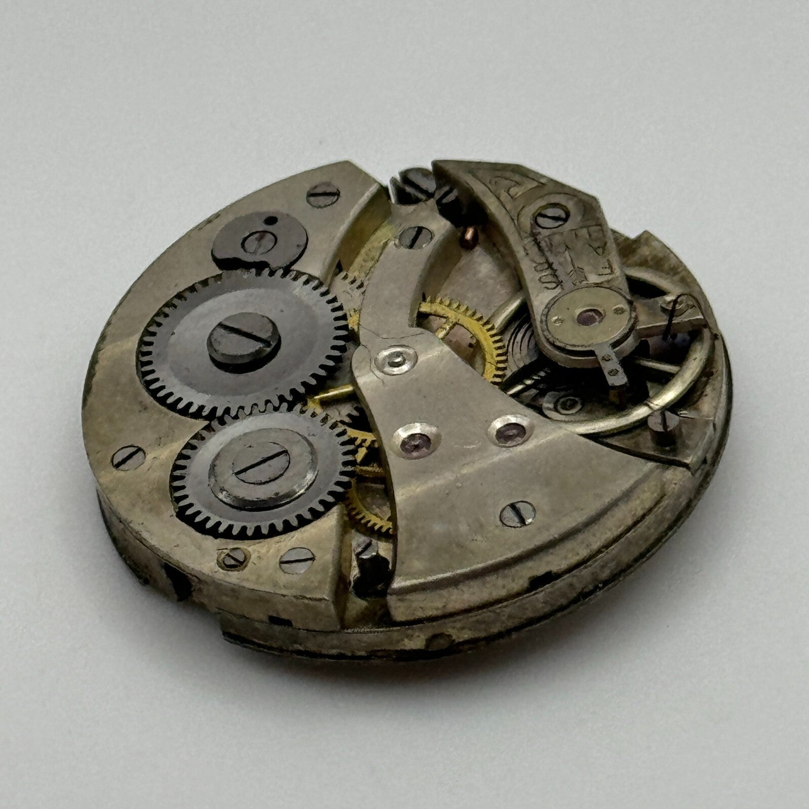 28mm Men's Unidentified Leaf Mark Manual Wind Watch Movement Swiss Vintage PARTS