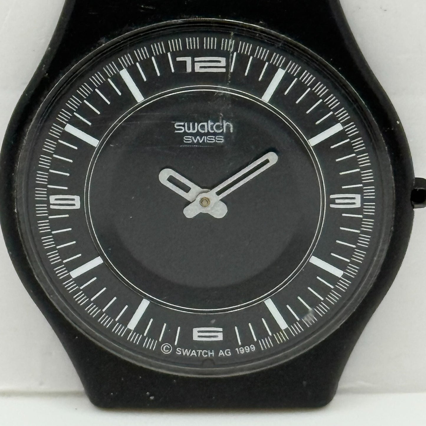 33mm Vintage 1999 Swatch SFB107G Noir De T Metal Watch UNTESTED PARTS REPAIR