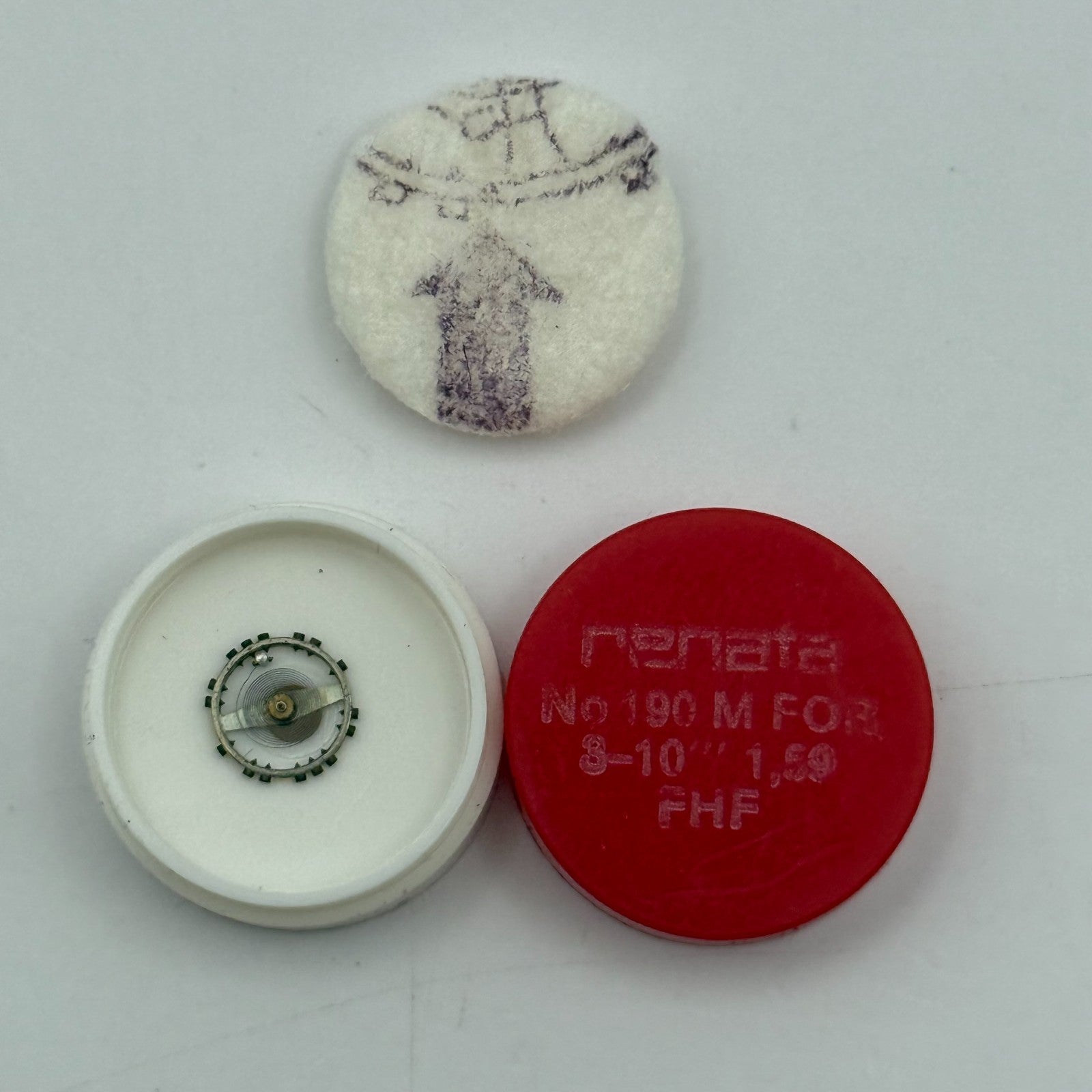 FHF 159 Balance Wheel Complete And Spring 3-10’’’ 190 M Watch Movement Parts NOS